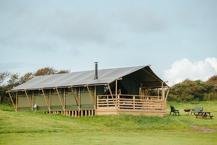 Safari tent glamping for groups in Gower Peninsula, Wales